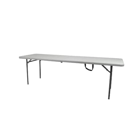 National Public Seating 30 in W, 8 ft. L, Plastic Top, Speckled Grey CMFIH3096